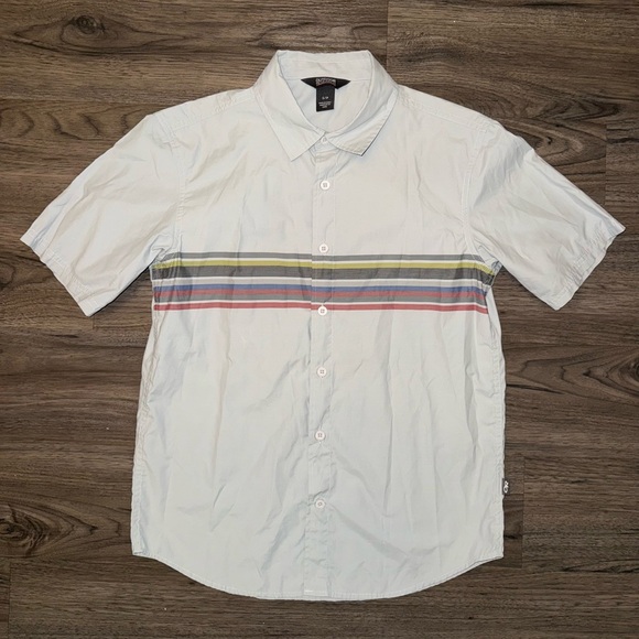 Outdoor Research Mens Small Gray Pebble Stripe UPF 30+ Button Up - Picture 1 of 5